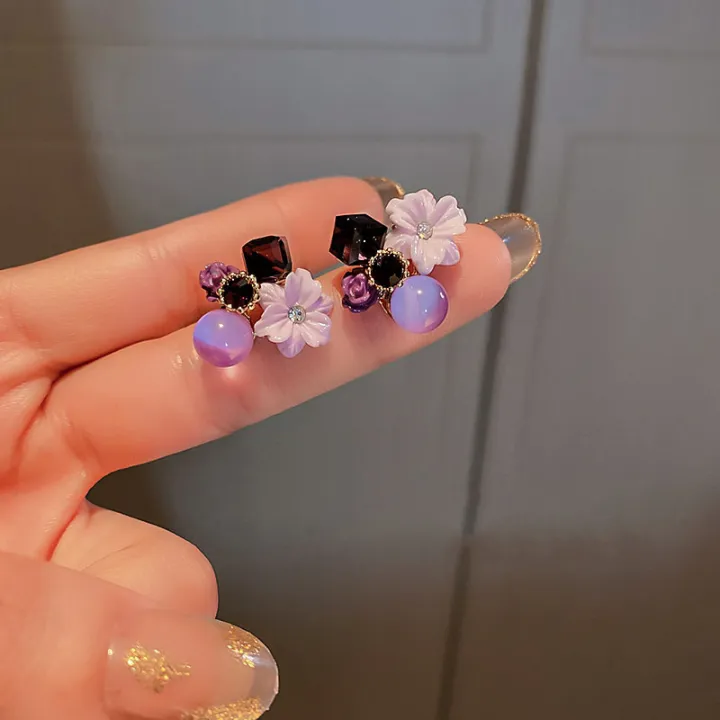 Purple%20Crystal%20Flower%20Stud%20Earrings%20For%20Woman%20%20Korean%20Fashion%20Jewelry%20Wedding%20Party%20Girl%20Elegance%20Set%20Accessories%20-%20Image%206