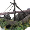 Aquarium Fish Tank Decoration Landscape Pirate Ship Shipwreck Retro Resin Design Accessories Home Decoration. 