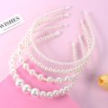 4-Piece Set of Fashionable and Simple Ultra-Fairy Pearl Headbands, Versatile Hair Accessories for Women, Suitable for Daily Casual Wear and Formal Attire.