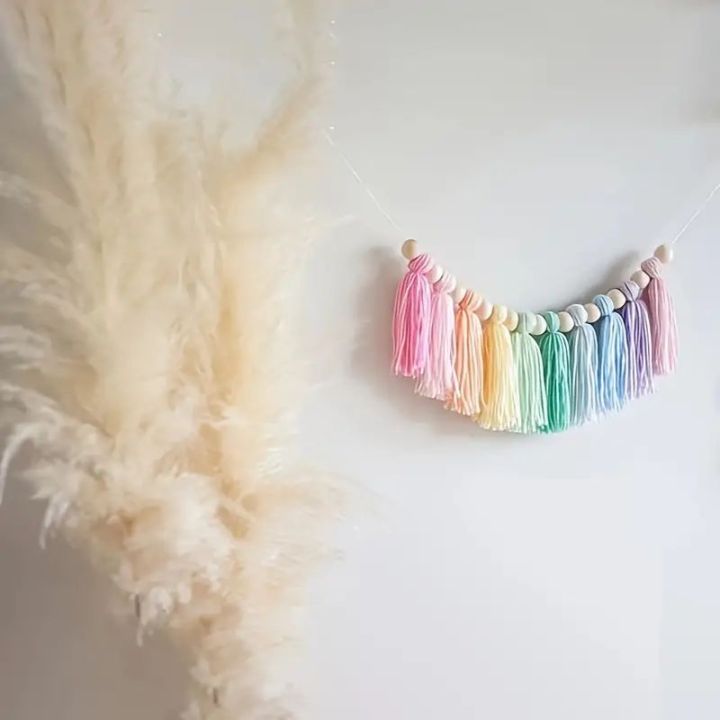 1pc%20Boho%20Colorful%20Rainbow%20Tassel%20Garland%20Handmade%20Wooden%20Bead%20Banner%20Home%20Festival%20Party%20Decoration%20Wall%20Hanging%20Banner%20-%20Image%206