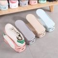 Shoe Slots Organizer, Adjustable Stacker Storage Space Saver, Double Deck Holder for Closet Organization. 