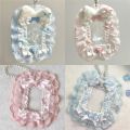Sweet DIY Plush Card Holder with Ribbon Anime Lace Photocard Case Lolita Idol Display Photo Protector Case Card.