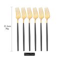 6Pcs Mirror Dinner Forks Cutlery Gold Stainless Steel Fork Flatware Kitchen Silverware Western Dinnerware Restaurant Fork Set. 
