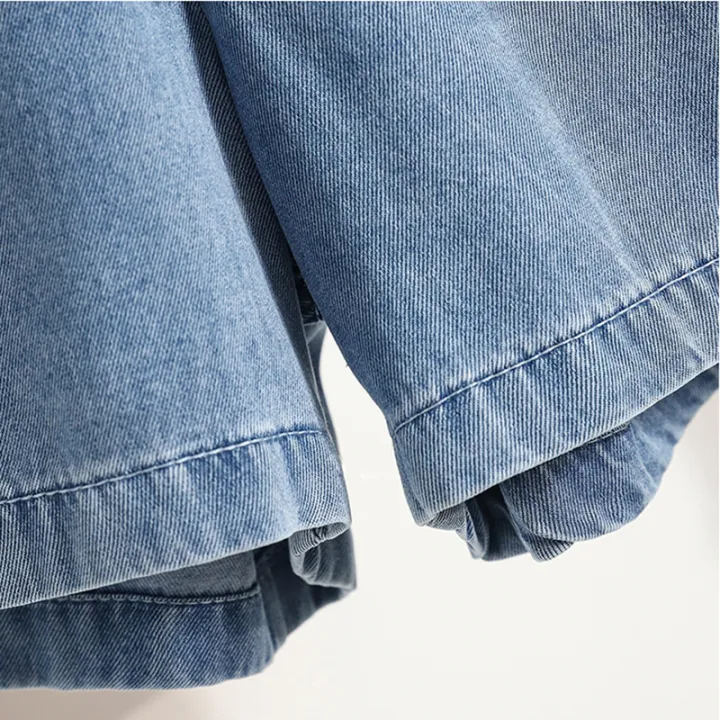 Plus%20Size%20Denim%20Shorts%20For%20Women%202024%20Summer%20New%20Arrivals%20High%20Elastic%20Waist%20Soft%20Tencel%20Loose%20Blue%20Jeans%20Shorts%20Female%20Hot%20Sale%20-%20Image%206