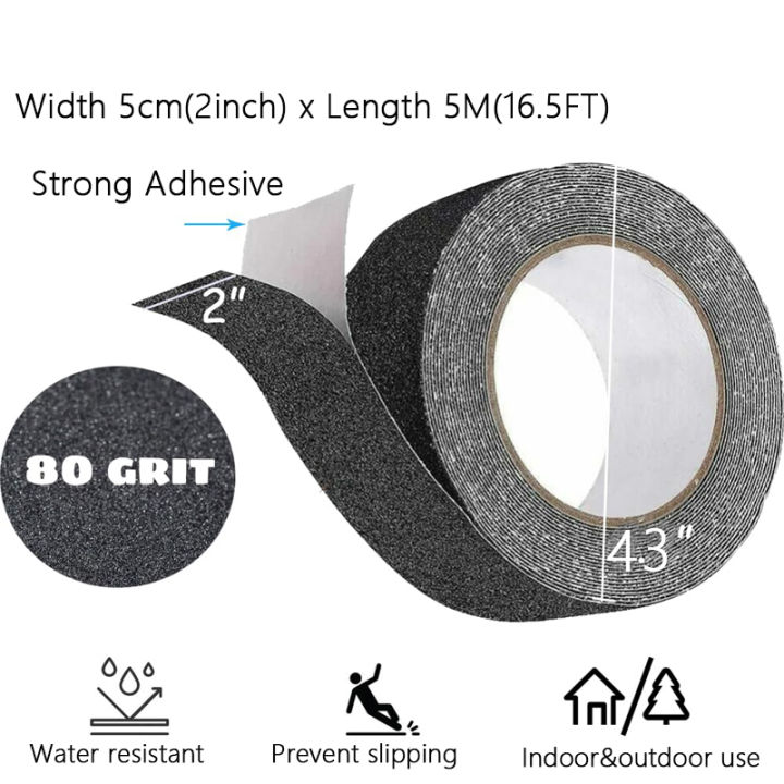 Heavy%20Duty%20Anti%20Slip%20Tape%202%20or%201inch%20x%2016.5ft%2080grit%20Friction%20Abrasive%20For%20Stairs%20Outdoor/Indoor%20Waterproof%20Grip%20Non%20Skid%20Tape%20-%20Image%203