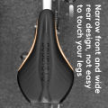 ROCKBROS Bicycle Saddle Comfort Shock Absorption MTB Road High-Carbon Steel Bike Seat Cushion Waterproof Leather Bicycle Seats. 