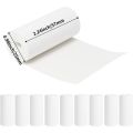 5 Rolls Thermal Adhesive Sticker Paper 57x25mm Inkless Black on White Paper for Mini Thermal Printer Cash Register POS Receipt. 