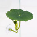 1 pc Green Leaf Hammock for Betta Fish Stress-Reducing Aquarium-Safe Decor with Suction Cup for Fish Tank Fake Plants Decoration. 