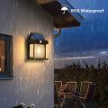 Outdoor Solar Tungsten Wall Light with Motion Sensor IP65 Waterproof LED Safety Light for Patio Outdoor Deck Porch Barn Garage. 