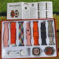 H12 Ultra 8 in 1 ultra Smartwatch HD display sports mode health monitor Bluetooth calling men women smartwatch. 