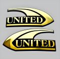 Fuel Tank Emblem Set for United 70cc Motorcycle Monogram Logo Fuel Tank. 