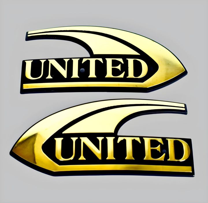 Fuel Tank Emblem Set for United 70cc Motorcycle Monogram Logo Fuel Tank