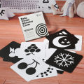 Black and white cards for early childhood education visual stimulation and cognitive cards for baby toys. 