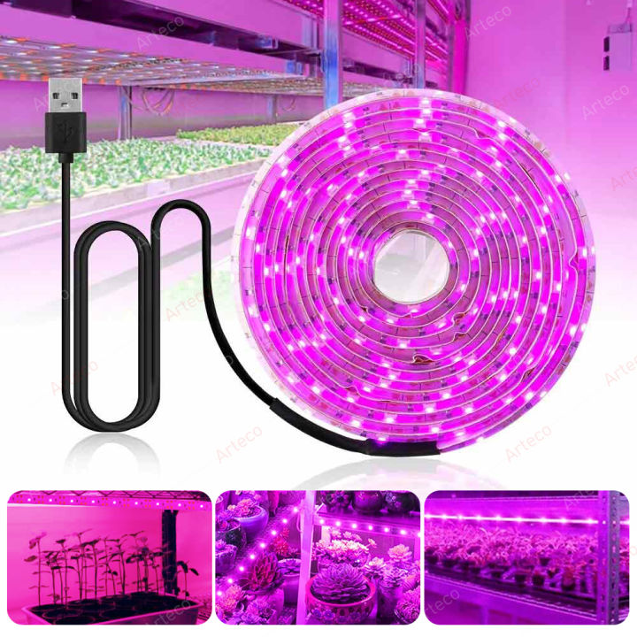 LED Grow Light Full Spectrum 5V USB Grow Light Strip 2835 LED Phyto ...