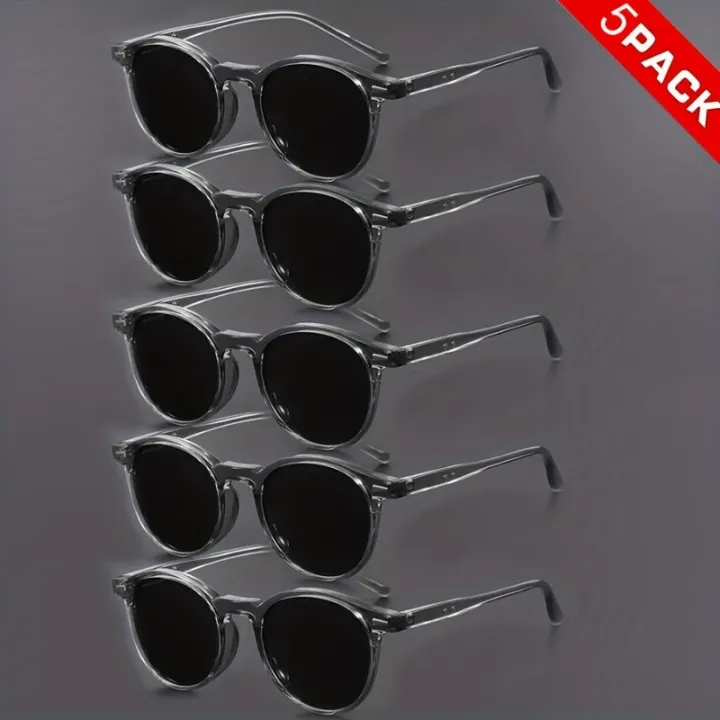 5PCS%20Retro%20Small%20Round%20Sunglasses%20Men%20Women%20Lightweight%20Vintage%20UV400%20Lenses%20Fashion%20Shades%20-%20Image%203