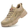 Work Shoes Hollow Breathable Steel Toe Boots Lightweight Safety Work Shoes Anti-slippery For Men Women Male Work Sneaker. 