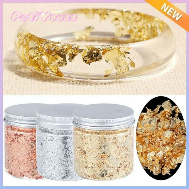 1 Box Resin Mold Fillings Gold Leaf Art Decoration Gold Foil Filling