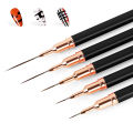 5pcs Nail Art Liner Brush Set UV Gel Nail Brushes Kits French Stripe Line Painting Drawing Flower Pen Professional Manicure Tool.