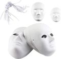 Pack of 5- Plain White Face Mask For Painting DIY Making, Unpainted Mask For Party And Decoration Making. 