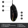 Logitech G102 lightsync gaming mouse 8,000 DPI (6 keys macro gaming mouse 5 speed setting with RGB light). 