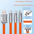 Ultimate 3-in-1 Fast Charging Cable – 120W Retractable Zinc Alloy Design | Super Durable 6A Output | Universal Compatibility with iPhone, Type-C & Micro USB | Ideal for Car, Travel, Home & Office Use By SAMIN E SHOP.
