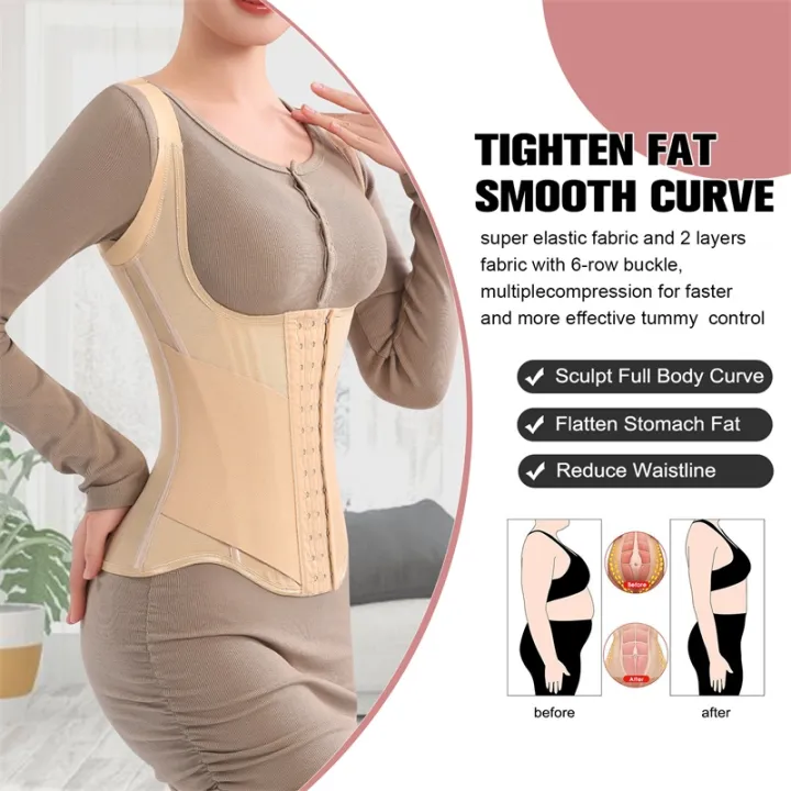 MiiOW%20U-shaped%20Waist%20Trainer%20Corset%20Women%20Shaper%20Waist%20Trainer%20Steel%20Bone%20Abdomen%20Beautiful%20Back%20Belt%20Women's%20Tank%20Top%20Shapewear%20-%20Image%204