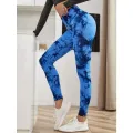 Seamless High Waist Leggings Women Tie Dye Leggings Fitness Sports Running Yoga Pants Hip Liftting Elastic Knitting Tights. 