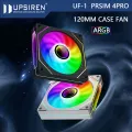 UPSIREN UF-1 PRISM 4 PRO Computer Chassis Fan 12cm ARGB 4 Pin PWM Quiet Cooling Fan 12V Large Air Volume 45.2CFM/600-1500RPM. 