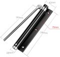 LRVI Single Spring Strength Adjustable Stainless Steel Automatic Closing Door Closer for Home Bedroom Wooden or Metal Door. 