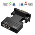 HDMI-compatible Female To VGA Male Converter VGA to HDMI Female Adapter For PC Laptop to HDTV Projector Video Audio Converter. 
