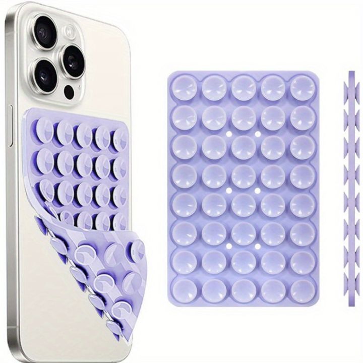 Silicone Suction Pad Phone Holder Self-Adhesive Rubber Mat 8x5.5cm