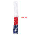 Standard Basketball Net Durable Nylon Thick Thread Three Color Universal Basketball Net Mesh Replacement. 