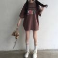 Lh.sunshine T-shirt⚡Cartoon matrix screen work can be worn on all occasions.💕Girls. 