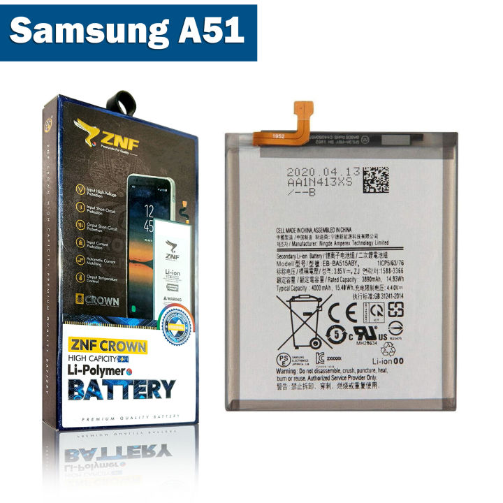 Samsung A51 Battery Replacement ZNF Original High Capacity 4000mAh EB-BA515ABY For A51