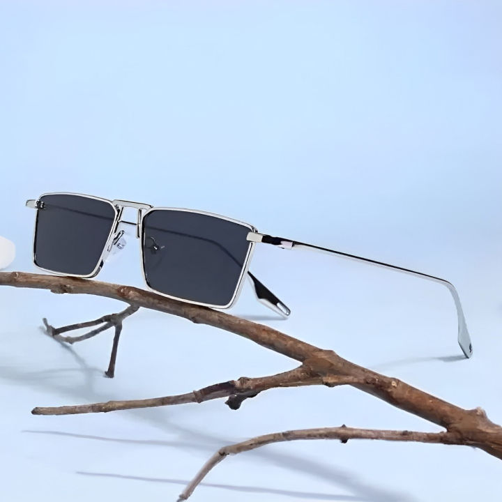 Fashionable%20Metal%20Frame%20Rectangle%20Sunglass%20with%20Small%20Box%20-%20Image%203