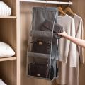 Purses Hanger Hanging Handbag Organizer Bags Storage Holder for Closet with 6 Larger Pockets Random color. 