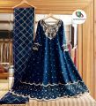 Embroidered Dress – Border Embroidery With Handwork Long Maxi -- Heavy Neck -- Full Emb Dupatta 3Piece -- Designer Maxi -- Women And Girls. 