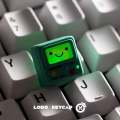Adventure Time-Themed Bmo Light-Transmitting Mechanical Keyboard Attachment Keycap Single Personality Custom Creative Keycap Esc. 