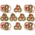 5 sets Chinese Fortune Lucky Coins Feng Shui Good luck Charms Traditional with Red String Wealth Success Access.