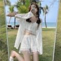 Women's Boho Fringe Backless Halter Tie Neck Underwear Outerwear with Neck Hanging Embroidery Tassel Suspender Vest Short Tank. 
