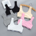 3PCS Teenage Girls Training Bras Vests Puberty Adolesent Students Underwear Brassiere Letters Wireless Children Tube Tank Tops. 