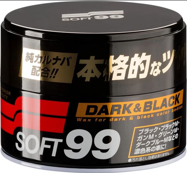 SOFT99%20Dark%20&%20Black%20Wax%20300g%20-%20Hard%20Car%20Wax%20Polish%20-%20Hybrid%20Formula%20with%20Carnauba%20Additive%20-%20Hydrophobic%20Coating%20-%20Paintwork%20Protection,%20Gloss%20and%20Colour%20Depth%20-%20Kit%20with%20an%20Applicator%20Pad%20-%20Image%203
