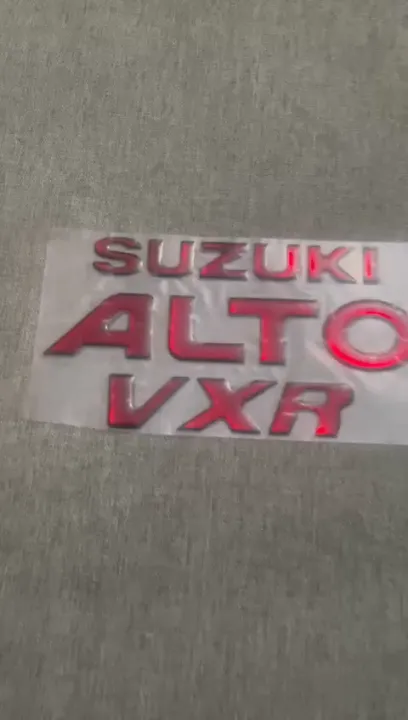 3 PC SUZUKI ALTO VXR Jelly Sticker Red Color | Daraz.pk