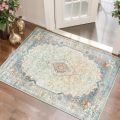 Persian Retro Entrance Doormat Medal Floral Print Soft and Durable Carpet Home Living Room Decoration Bedroom Luxury Floor Mat. 