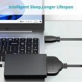 SATA to USB 3.0 Cable USB Adapter Compatible for 2.5" HDD & SSD Hard Drive Reader USB SATA External Hard Drive Converter. 