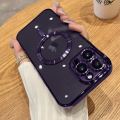 🇹🇭Thkok iPhone case transparent suction cup magnetic suction function plating phone case for iPhone 14 13 12 11 pro Max Plus Pro Max. 