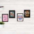 4 PCS Glass front 5x7" Motivational Photo Frames Inspirational Quotes Frame For Wall Decor and Room Table Decor Office / Home / 4 PC Gift Photo Frame. 