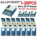 Micro SD Module Storage Expansion Board SPI Micro SD TF Card 5V 3.3V Memory Shield Module 6 Pins TF Card Module for Arduino DIY. 