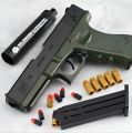 Glock gun Soft Bullet Toy Gun Shell Ejection Foam Darts Blaster Pistol. 