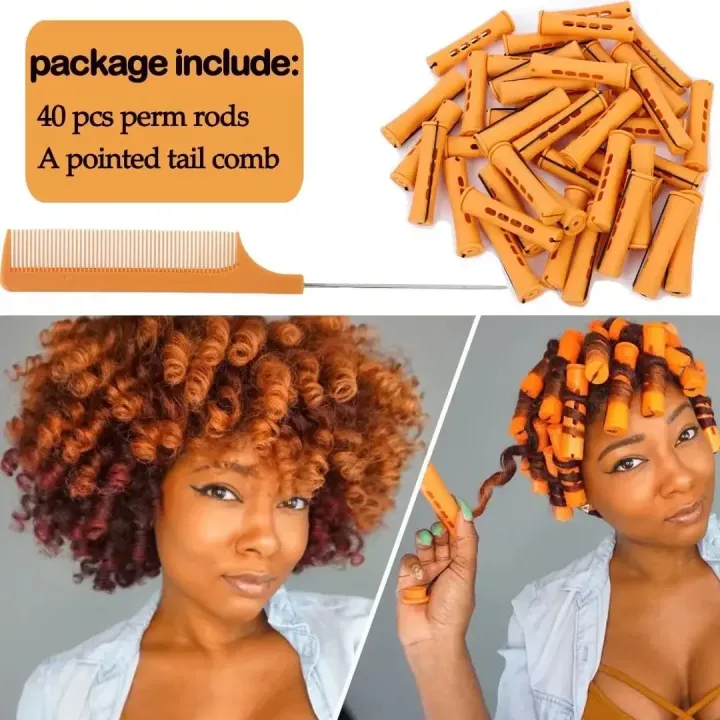 40pcs%20Cold%20Wave%20Perm%20Rods%20Set%20For%20Women's%20Long%20&%20Short%20Natural%20Hair%20-%20Plastic%20Orange%20Rollers%20For%20Curling%20And%20DIY%20Hairdressing%20-%20Image%204